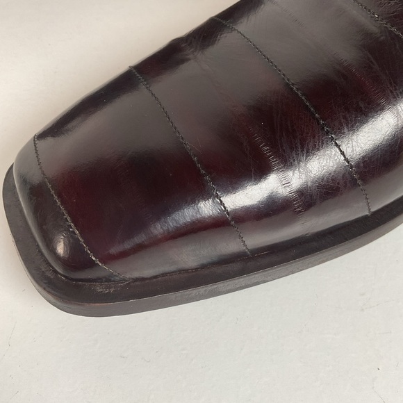 Mezlan Platinum Exotic Eel Skin Oxford Shoes 12 M Dark Mahogany Brown main image 8